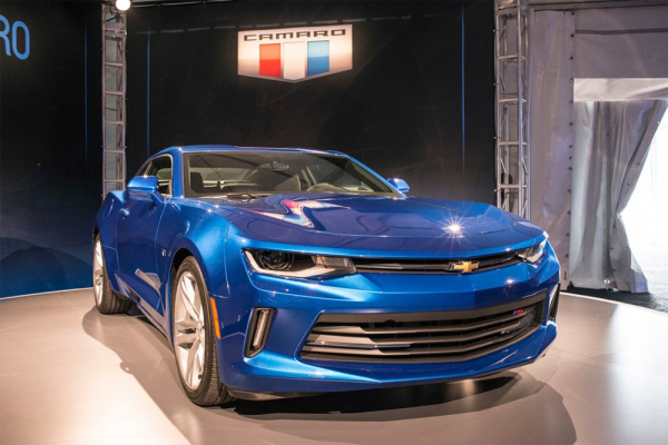 Chevrolet Camaro on the road