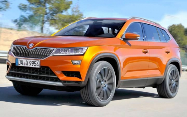 Skoda Karoq in the forest