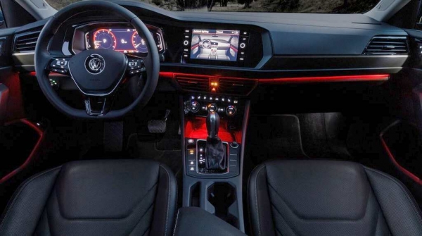 Volkswagen Jetta dashboard in motion