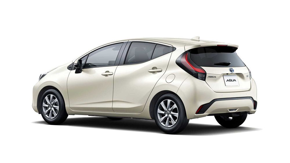 The rear of the 2027 Toyota Aqua