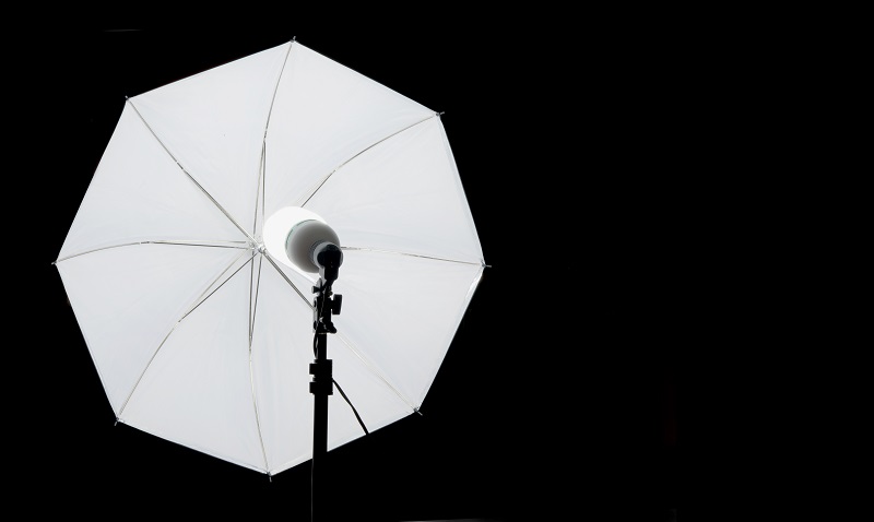 umbrella flash on black