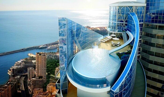 Penthouse at the top of the Odeon skyscraper, Monaco 