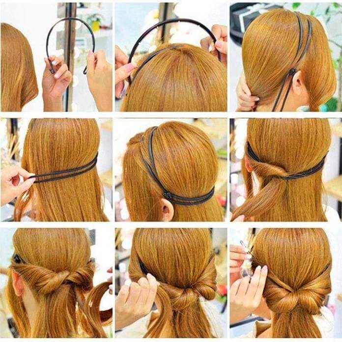 Double headband hairstyle