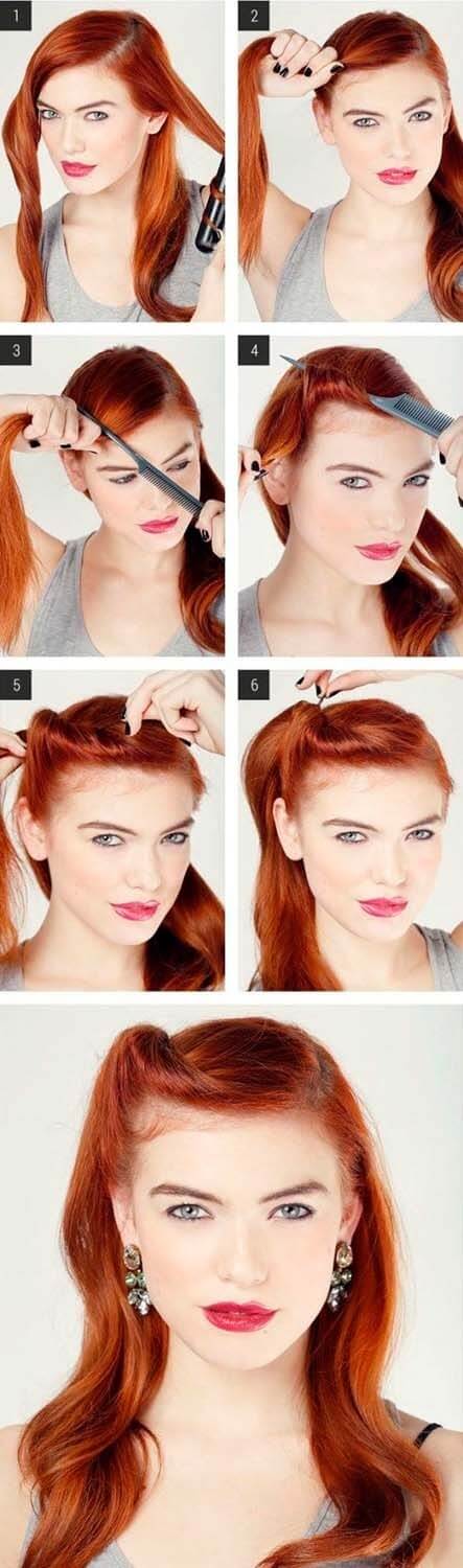 Pin-up hairstyle