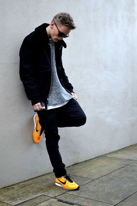 colored sneakers