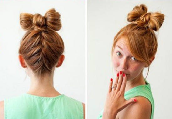 Hairstyle for long hair Hair bow