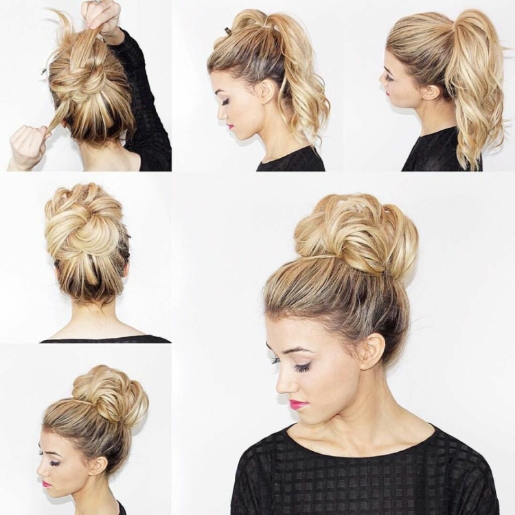 DIY New Year's hairstyles for medium-length hair at home