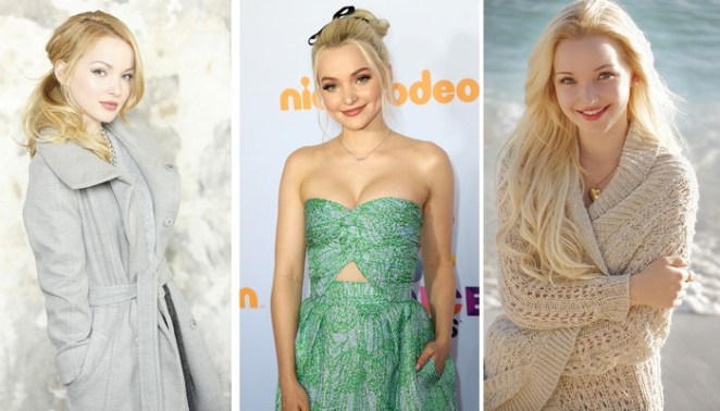 American actress and singer Dove Cameron on the set of a new series