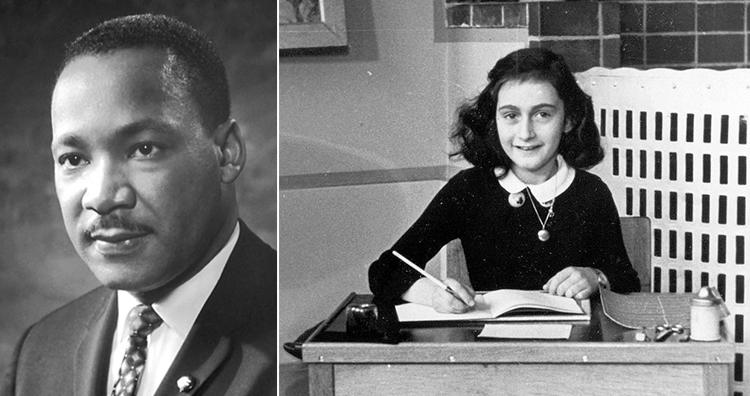 Martin Luther King Jr., Anne Frank Martin Luther King Jr., Anne Frank